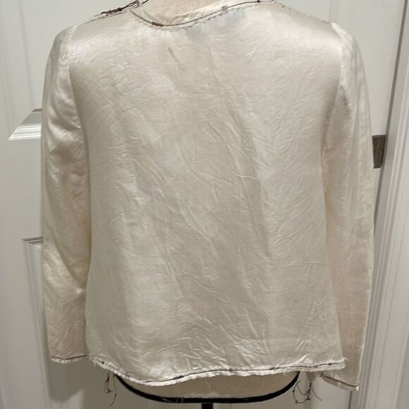Beautiful silk handmade Giselle Shepatin crop blouse with beautiful beading - Picture 6 of 10